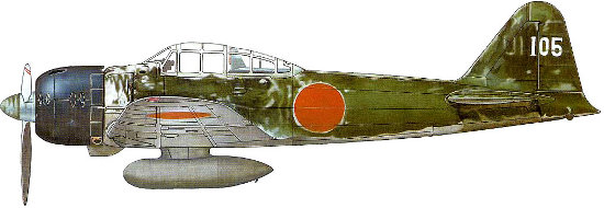Mitsubishi A6M3 model 22, UI-105, 251st Kokutai, pilot Hiroyoshi Nishizawa. Rabaul, June 1943.