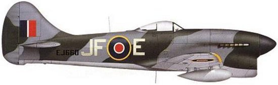 Hawker Tempest Mk.V, EJ660, JF○E, 3rd Fighter Squadron, Pilot Basilios Michael Vassiliadis.